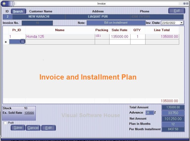 Installment billing software