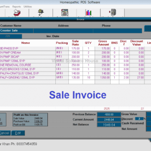 Homeopathic Medicine POS Billing Software