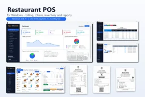 Restaurant POS Software for Windows – Billing, Kitchen Tokens, Stock & Reports